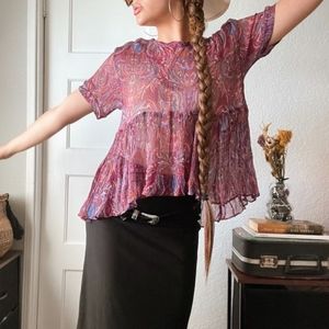 ⚡️LAST CHANCE LIGHTNING SALE ⚡️Free People Purple Layered Two Piece Top